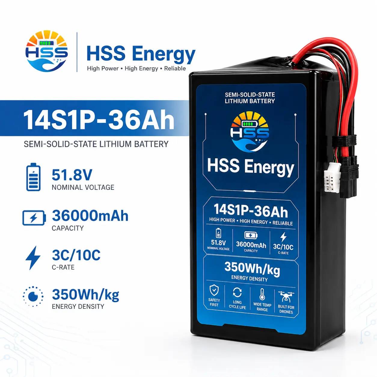 Pin máy bay không người lái 14S 36000mAh