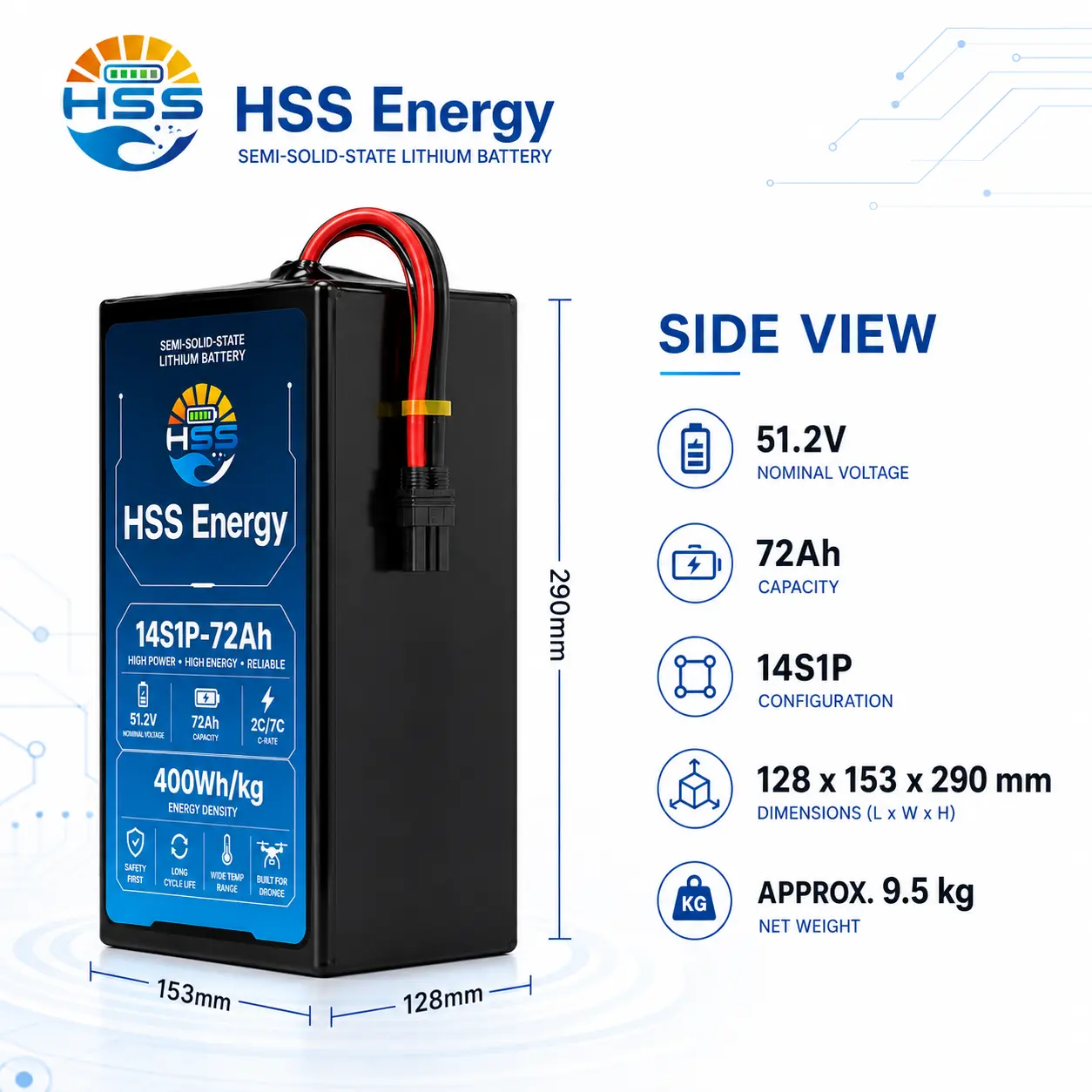Pin máy bay không người lái 14S 72000mAh