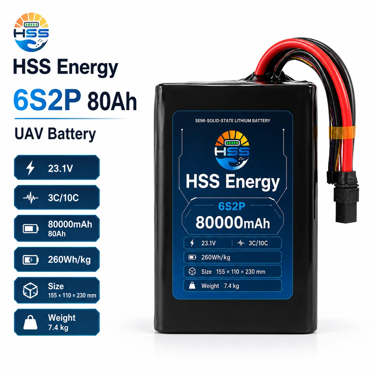 Pin máy bay không người lái 6S 80000mAh