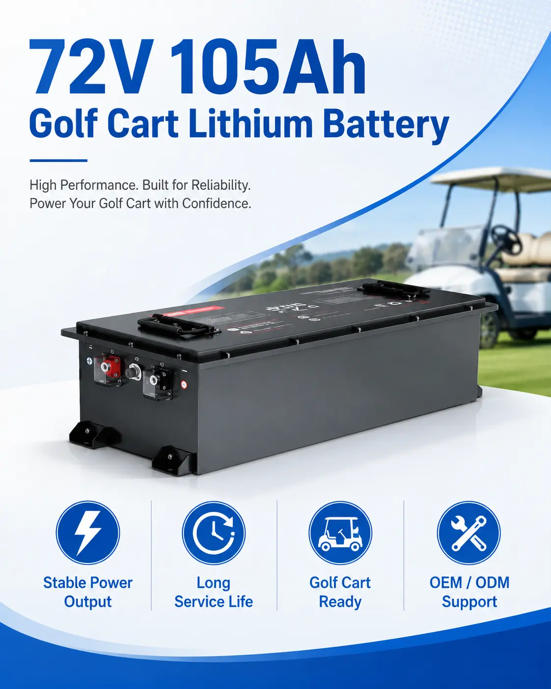 72V 105Ah Golf Cart Lithium Battery