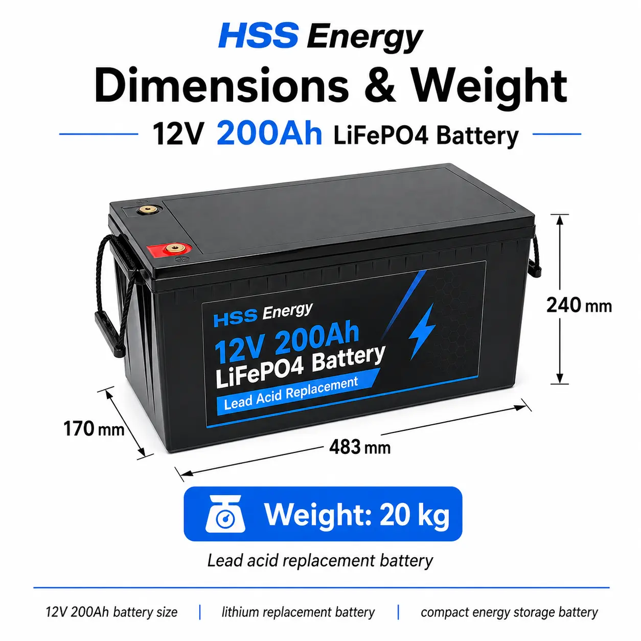 12V 200Ah LiFePO4 Battery