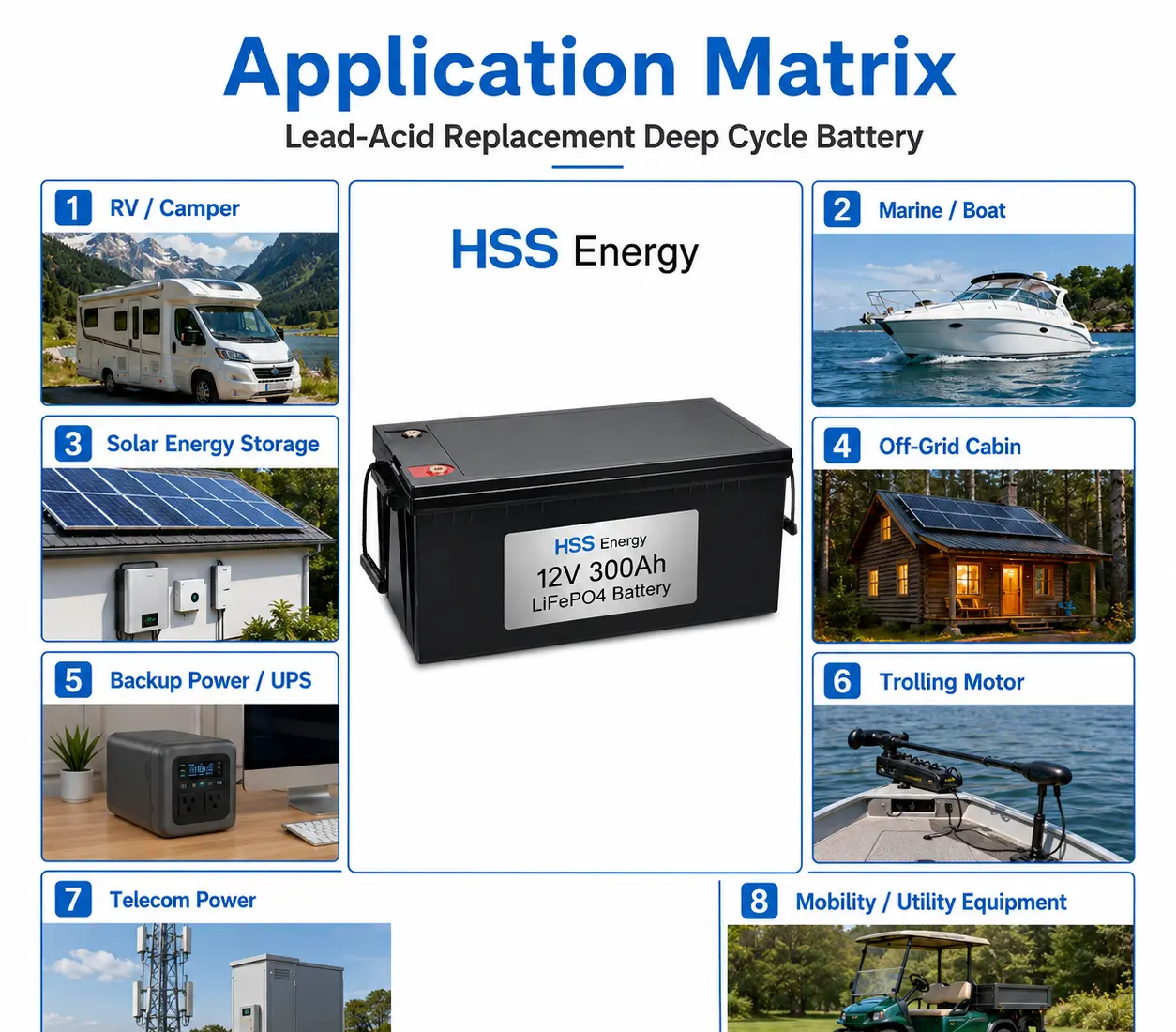 12V 300Ah LiFePO4 Battery