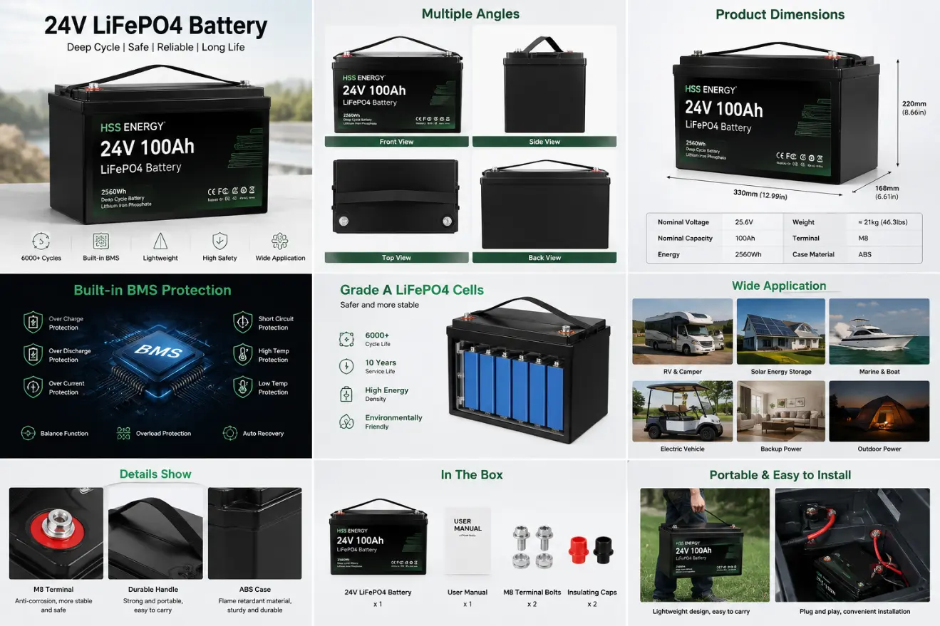 24V LiFePO4 Batteries